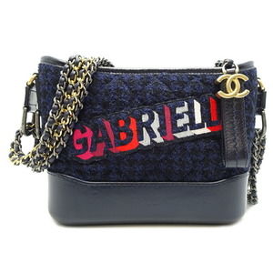 Chanel Gabriel de Small Shoulder Bag Leather Navy Blue